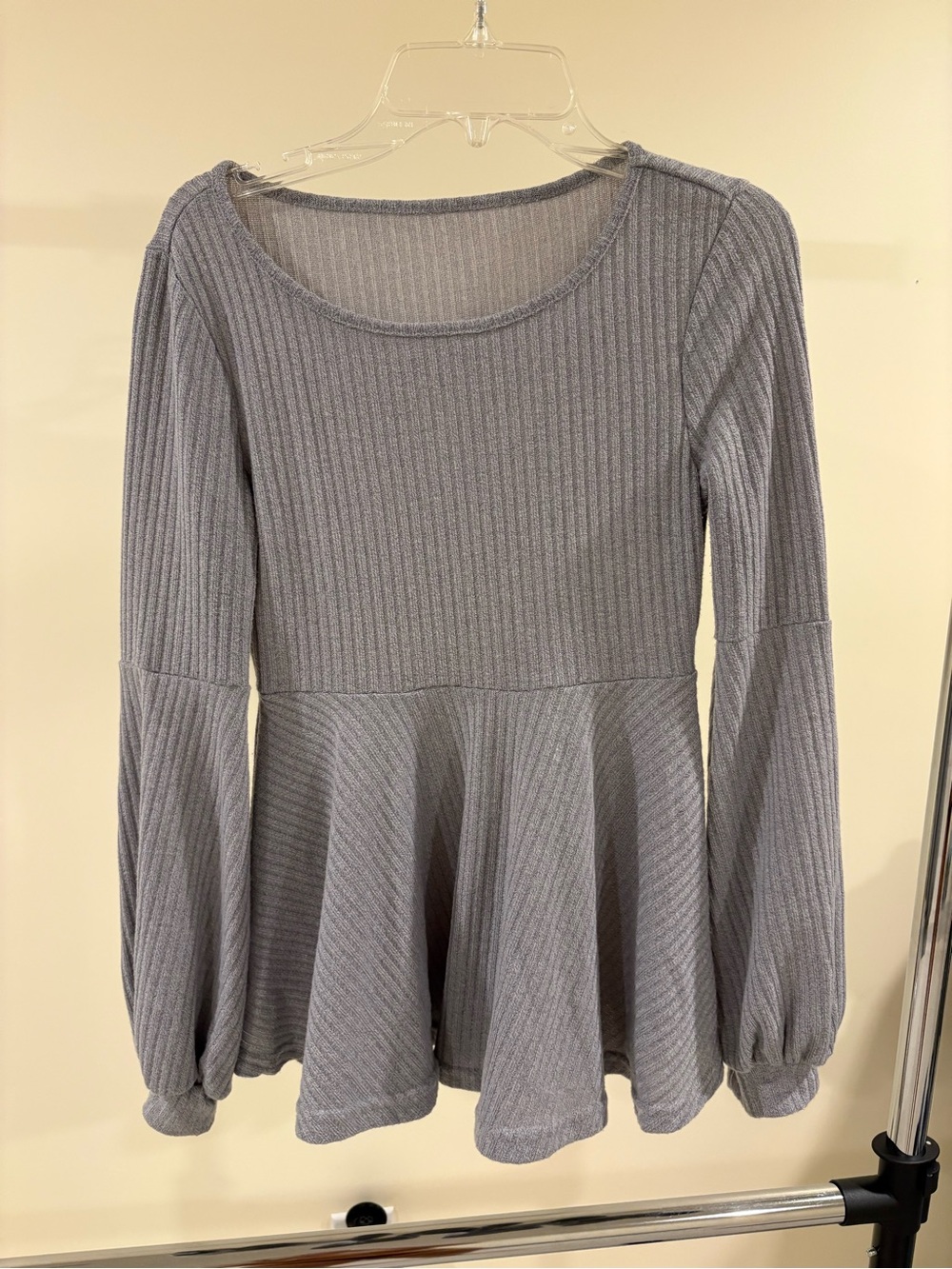 Grey baby doll top